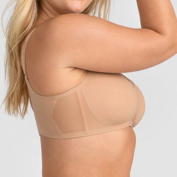 NWT Honeylove CrossOver Bra in Sand Size Large 38B/C - Picture 2 of 7